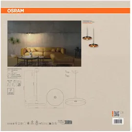 Osram Decor Plate 1-flg. Ø 40 cm Stahl Schwarz/Beige