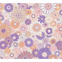 A.S. Création Retro-Tapete 0,39 x 9 m Vliestapete 395351 Lila/Orange/Rosa