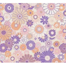 A.S. Création Retro-Tapete 0,39 x 9 m Vliestapete 395351 Lila/Orange/Rosa