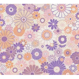 A.S. Création Retro-Tapete 0,39 x 9 m Vliestapete 395351 Lila/Orange/Rosa