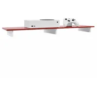 Vladon Game TV-Aufsatz 138,5 x 9,5 x 34,5 cm Weiß matt/Bordeaux Hochglanz MDF/Spanplatte