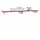 Vladon Game TV-Aufsatz 138,5 x 9,5 x 34,5 cm Weiß matt/Bordeaux Hochglanz MDF/Spanplatte