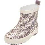 Playshoes Gummistiefel Halbschaft Blumen Unisex Kinder Gummistiefel, Violett Blumen, 21 EU