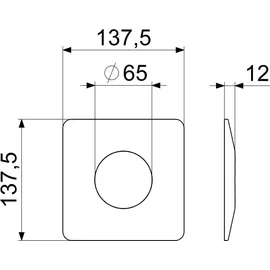 LE SANITAIRE Abdeckrosette, 140 x 140 mm