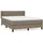 vidaXL Boxspringbett mit Matratze Taupe 140x200 cm Stoff