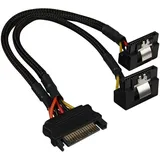 Sharkoon Y-Kabel SATA Y-Stromkabel 90°,