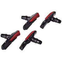 XLC Unisex – Erwachsene Bremsschuhe Cartridge V-Brake BS-V03 4er Set 72 mm, Schwarz, Rot, Einheitsgröße