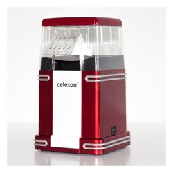 Celexon Popcornmaschine CinePop CP250, 17,5x20x28 cm, 1200 Watt, Füllmenge 100g, Rot / Weiß rot