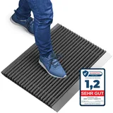 Björn&Schiller Fußmatte Aluminiumrahmen mit Bürsten grau, 40 x 60 cm, für Außenbereich