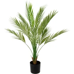 Kunstbaum I.GE.A. "Areca Palme im Topf künstlich Kunstpalme Kunstpflanze Goldfruchtpalme", grün, B:46cm H:80cm L:46cm, Kunststoff, Kunstpflanzen, Kunstbaum Dekopflanze Zimmerpflanze Zimmerpalme Tropische Grünpflanze