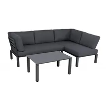 MWH Das Original MWH Loungemöbel Set Widoo 3tlg. Aluminium Grau