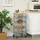 Homcom Küchenwagen mit Metallkörben, 36,5 x B36,5 x H89 cm-Silber | Gr.: onesize