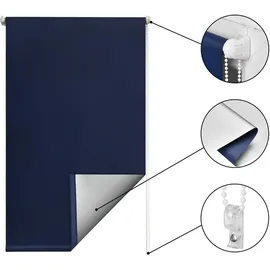 Sol Royal Thermorollo SolReflect T42 für Fenster & Türen - Dunkelblau Kunststoff, 80x220 cm
