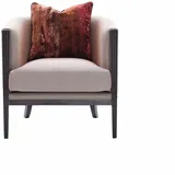 Sessel Ohrensessel Stoff Grau Sitzer Cocktailsessel Relaxsessel Design