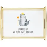 Mr. & Mrs. Panda tablett zum servieren Katze König - Geschenk, Bett, Wohnung, Holztablett, Cats, Umzug, Cat, betttablett, Haha, Katzen, Servier, essenstablett