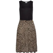 Buffalo Jerseykleid Shirtkleid Animalprint Schwarz 38