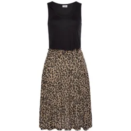 Buffalo Jerseykleid Shirtkleid Animalprint Schwarz 38