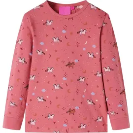 vidaXL Kinderpyjama mit Langen Ärmeln Altrosa 104