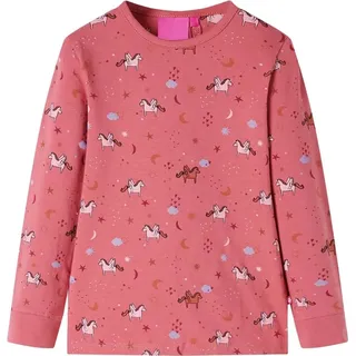 vidaXL Kinderpyjama mit Langen Ärmeln Altrosa 104