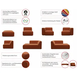 otto home »Merid Sitzhocker, Maße B/T/H: 97/97/43 cm« als Modul oder separat verwendbar, für individuelle Zusammenstellung