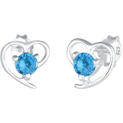 Elli Elli Ohrringe Herz Liebe Zirkonia 925 Sterling Silber   Damen 