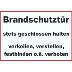 Brandschutztür Schild A6 (105x148mm)