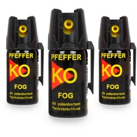 Pfefferspray KO Fog Hundeabwehr Verteidigungsspray 40ml Abwehrspray Pepper Defender (KO Fog 40 ML 3er Set)