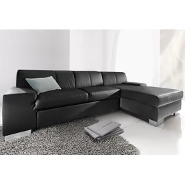 DOMO collection Ecksofa DOMO COLLECTION "Star, zeitlose Formensprache, elegante Optik, Breite 248cm, L-Form", schwarz, B:248cm H:74cm T:150cm, Softlux-Kunstleder;Primabelle-Microfaser;Struktur (90% Polyester und 10% Polyacryl), Sofas, Ecksofa, wahlweise mit Bettfunktion