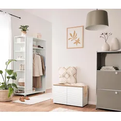 Tchibo - Sitzbank mit Stauraum - 71,5x38x46cm - weiß - Holz