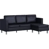 vidaXL Ecksofa 3er L-Form Kunstleder Loungesofa Eckcouch Couch Wohnlandschaft