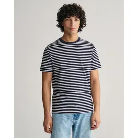 GANT T-Shirt »STRIPED T-SHIRT«, fein gestreift, Gr. L, evening blue, , 91956156-L