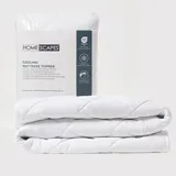 HOMESCAPES Kühlender Matratzentopper 90x200 cm – atmungsaktive Cool-Touch Matratzenauflage aus Nylon, gesteppter dünner Topper mit Eckgummis, waschbar, Oeko-TEX Standard 100