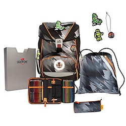 DerDieDas ErgoFlex Exklusiv LED Cyber Dino Schulrucksack Set