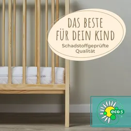 Kids Collective Matratze waschbarer Bezug Kinder 10 cm hoch, eco5 Wendematratze Kinder Kindermatratze 120x200 cm Kinderbett Bodenbett - Weiß