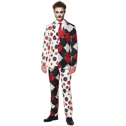 Opposuits Kostüm SuitMeister Vintage Clown, Clown geht auch in cool: Herrenanzug im Retro-Zirkus-Look grau XXL