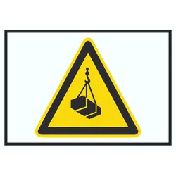 Achtung Schwebende Last Symbol A3 (297x420mm) Schild