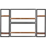 SIT Möbel Wandregal 125 x 25 x 75 cm Antikschwarz