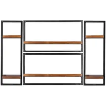SIT Möbel Wandregal 125 x 25 x 75 cm Antikschwarz