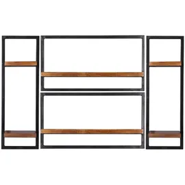 SIT Möbel Wandregal 125 x 25 x 75 cm Antikschwarz