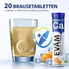 eväm Calcium + Vitamin C Brausetabletten 12x20 St.