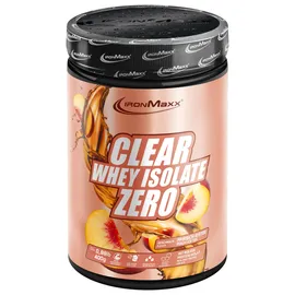 Ironmaxx Clear Whey Isolate Zero - Peach IceTea 400g Dose | wasserlösliches Eiweisspulver | Protein Limonade mit fruchtig-erfrischendem Geschmack | Laktosefreies Clear Protein