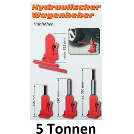 Brüder Mannesmann Werkzeuge Rangierwagenheber Metall rot 5 t