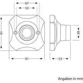 ledscom.de Deckenleuchte/Lampenfassung Weiß