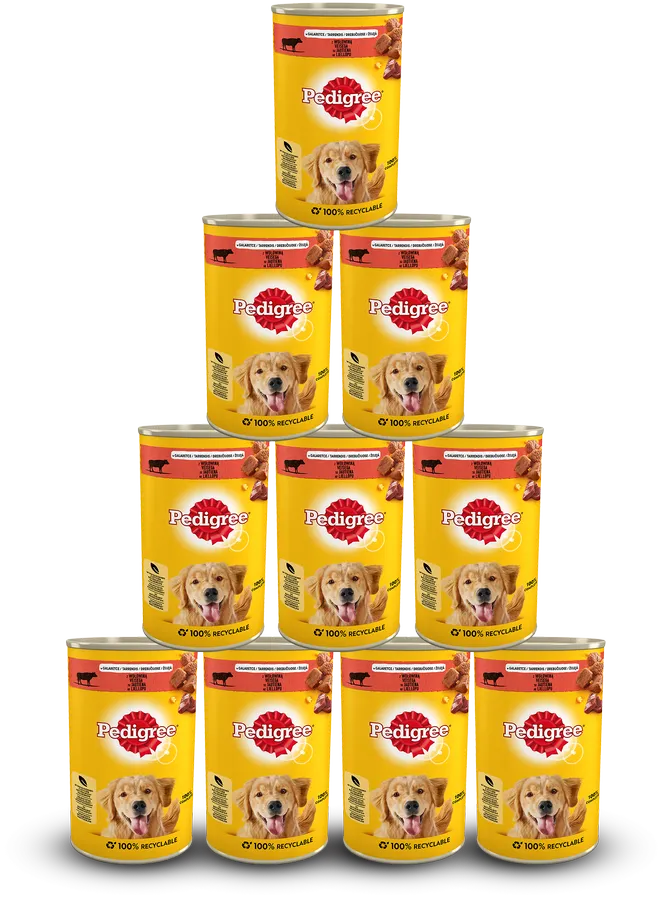 PEDIGREE Adult Dose 12x1200g - Nassfutter für Hunde mit Rindfleisch in Gelee (Rabatt für Stammkunden 3%)