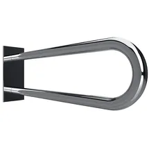 Brillantbad BELP Stützgriff in U-Form Edelstahl poliert mit Abdeckung 100x250x616 mm, 120 kg Traglast für Bad & WC >> zum Bohren