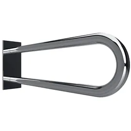 Brillantbad BELP Stützgriff in U-Form Edelstahl poliert mit Abdeckung 100x250x616 mm, 120 kg Traglast für Bad & WC >> zum Bohren