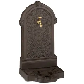 Relaxdays Standbrunnen Antik Dunkelbraun