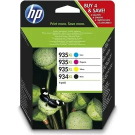 HP 934XL schwarz + 935XL CMY X4E14AE