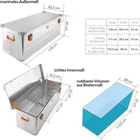 AluBox Premium Aluminium Lagerbox 159 Liter - 159 Liter