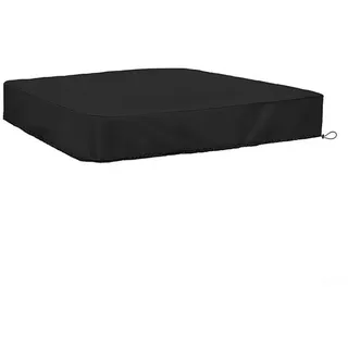 wenyouya Outdoor Sandkastenabdeckung Quadratische Form, Wasserdicht Staubdicht Oxford Gewebe mit Gummiband, Wetterbeständiger Schutz für Kinder Spielplatz Sandkasten, Schwarz 150x150x20cm